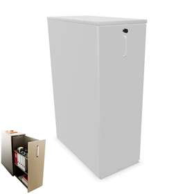 Orga Cabinet - Auszug-Schrank, Ausführung rechts, Farbe Lichtgrau, HxBxT: 120 x40 x80 cm