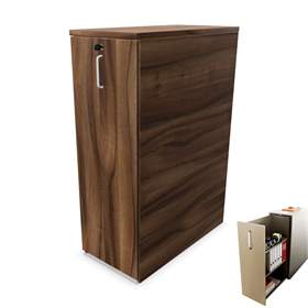 Orga Cabinet - Auszug-Schrank, Ausführung links, Farbe Nussbaum, HxBxT: 120 x40 x80 cm