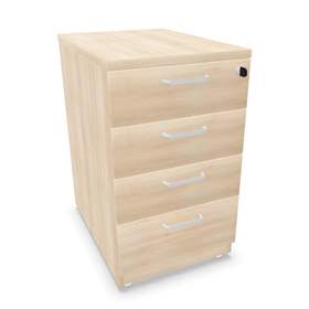 Anbau-Container, 4 Schubladen, Farbe Akazie, H x B x T: 740 x 430 x 600 mm