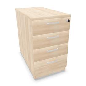 Anbau-Container, 4 Schubladen, Farbe Akazie, H x B x T: 740 x 430 x 800 mm