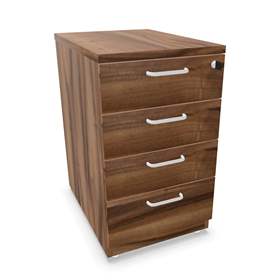 Anbau-Container, 4 Schubladen, Farbe Nussbaum, H x B x T: 740 x 430 x 600 mm