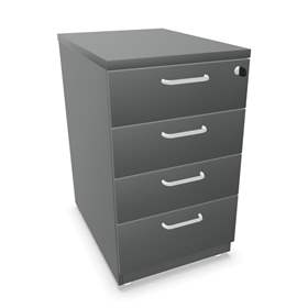 Anbau-Container, 4 Schubladen, Farbe Dunkelgrau, H x B x T: 740 x 430 x 600 mm