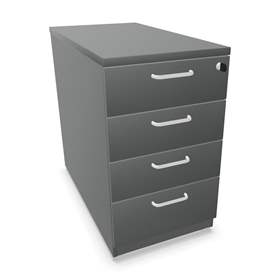 Anbau-Container, 4 Schubladen, Farbe Dunkelgrau, H x B x T: 740 x 430 x 800 mm