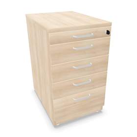 Anbau-Container, 5 Schubladen, Farbe Akazie, H x B x T: 740 x 430 x 600 mm