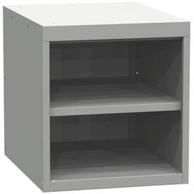 Box container - dulap banc masă de atelier, 1 raft, HxLxl: 527x480x610 mm