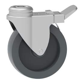 4 roți pivotante cu frână, diametru 80 mm pentru cadrul bancului de lucru