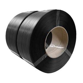 Rolă bandă de legare PP 12 x 0,5 mm, neagră, 2 role (bobine) de 3100 m