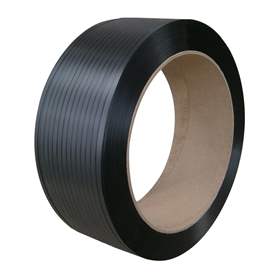 Rolă bandă PP 12 x 0,5 mm, neagră, 1 rolă de 3000 m