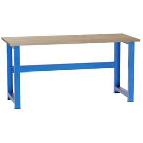 Banc de lucru atelier LxlxH 1700x700x827 mm Kovona, albastru RAL5012