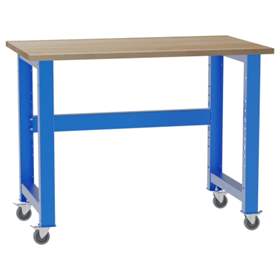 Banc de lucru atelier mobil LxlxH 1200x700x928 mm Kovona, albastru RAL5012