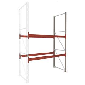 Palettenregal MULTIPAL, HxB: 3300 x 1100 mm, 2 Paar Auflageträger 2700 mm, Fachlast 1500 kg, Anbauregal