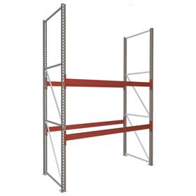 Paletový regál MULTIPAL, v x h: 4400 x 1100 mm, 3 páry nosníků 2700 mm, nosnost buňky 1500 kg, základní