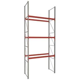 Paletový regál MULTIPAL, v x h: 5500 x 1100 mm, 3 páry nosníků 2700 mm, nosnost buňky 1500 kg, základní