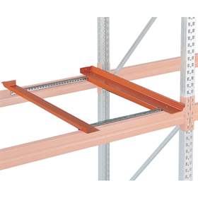 Uhelníkové uložení pro palety, barva oranžová RAL2001, hloubka 1100 mm, nosnost 1150 kg