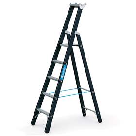 Scară dublă cu urcare pe 1 tronson, portanță max. 250 kg, înălțime 2150 mm, 5 fuscele/trepte