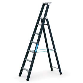 Stehleiter, einseitig begehbar, Belastung 250 kg, Höhe 2430 mm, 6 Stufen