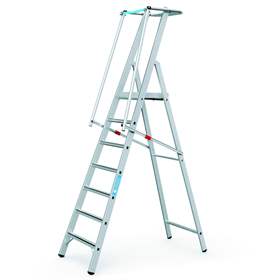 Plattformleiter mit Handlauf, klappbar, 7 Stuffen