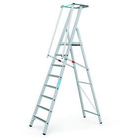 Plattformleiter mit Handlauf, klappbar, 8 Stuffen