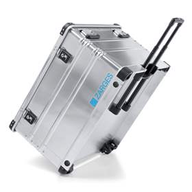 Hliníkový profesionálny pojazdný box s výsuvným madlom, objem 195 l