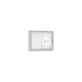 Informační vitrína venkovní, 400 x 550 mm, eloxovaný hliník
