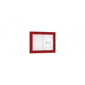 Avizier `Tradition` pentru spații exterioare, 2 x A4, cadru-culoare roșu purpuriu RAL3004