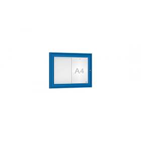 Informační vitrína venkovní, 400 x 550 mm, barva modrá RAL5010