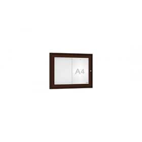 Informační vitrína venkovní, 400 x 550 mm, barva hnědá RAL8017