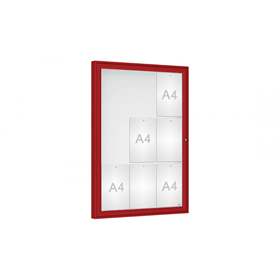 Vitrína venkovní 'Klasik', 1050 x 750 mm, barva bordó RAL3004