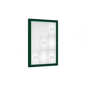 Vitrína venkovní 'Klasik', 1050 x 750 mm, barva zelená RAL6005