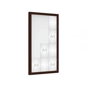 Vitrína venkovní 'Klasik', 1350 x 750 mm, barva hnědá RAL8017