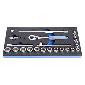 3/8" Steckschlüssel-Sortiment UNIOR - 23 St.