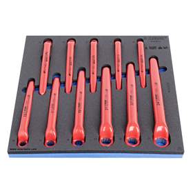 Einringschlüssel-Set (10-24), schutzisoliert, UNIOR, 11 St.