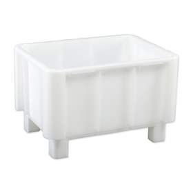 Mehrzweckbehälter, rechteckig, Volumen 140 l, aus Polyethylen, mit Füßen