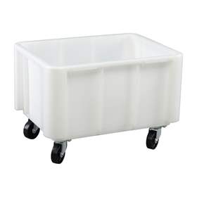 Mehrzweckbehälter, rechteckig, Volumen 140 l, aus Polyethylen, mit 4 Lenkrollen