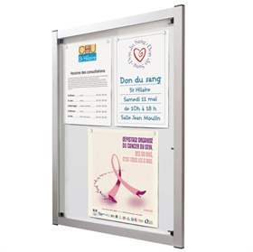 Schaukasten Media für Innenbereiche, 715 x 722 mm, 6 x A4, Aluminium-Rahmen