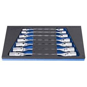 Doppelgelenksteckschlüssel-Set (8-22), UNIOR, 7 St.