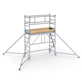 Modulares Aluminium-Gerüst mit Räder, Plattform 1,8 x 0,6 m, Plattformhöhe 1,55 m