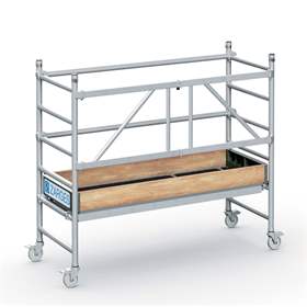 Modulares Aluminium-Gerüst S-Plus mit Räder, Plattform 1,8 x 0,6 m, Plattformhöhe 0,55 m