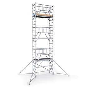 Modulares Aluminium-Gerüst S-Plus mit Räder, Plattform 1,8 x 0,6 m, Plattformhöhe 5,55 m