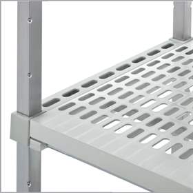 Police plastová perforovaná, š x h: 1000x400 mm