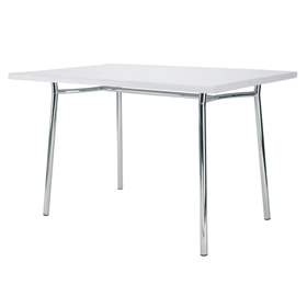 Konferenztisch TIRAMISU, 1200 x 800 mm, Gestell verchromt, Tischplatte Lichgrau