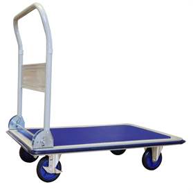 Cărucior tip platformă SECO, mâner pliabil, platformă de încărcare lung.x adânc.: 900x600 mm, capacitea portantă 250 kg