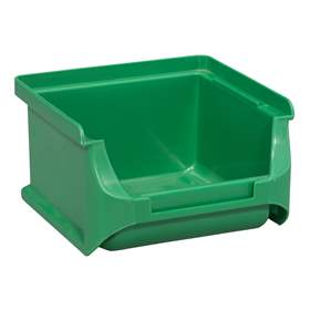 Plastový zásobník s viditelným obsahem, 100 x 102 x 60 mm, barva zelená, bal. 30 ks