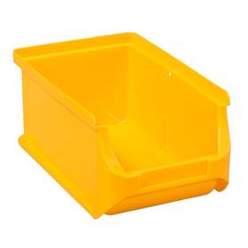 Plastový zásobník s viditelným obsahem, 160 x 102 x 75 mm, barva žlutá, bal. 24 ks
