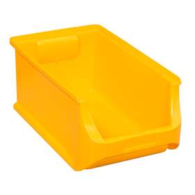 Plastový zásobník s viditelným obsahem, 355 x 205 x 150 mm, barva žlutá, bal. 12 ks