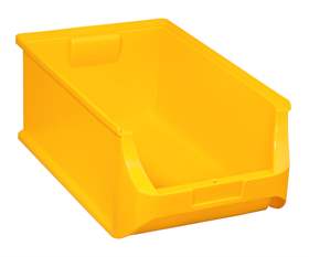 Plastový zásobník s viditelným obsahem, 500 x 310 x 200 mm, barva žlutá, bal. 6 ks