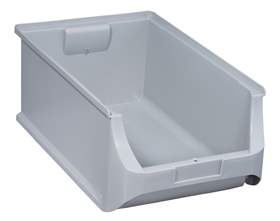 Plastový zásobník s viditelným obsahem, 500 x 310 x 200 mm, barva šedá, bal. 6 ks
