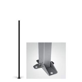 Bodenstütze für Maschinengitter, Höhe 1400 mm, Profil 60x40 mm, Farbe Schwarz