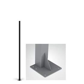 Bodenstütze für Maschinengitter, Höhe 1400 mm, Profil 80x80 mm, Farbe Schwarz