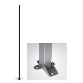 Bodenstütze für Maschinengitter, Höhe 2200 mm, Profil 60x40 mm, Farbe Schwarz